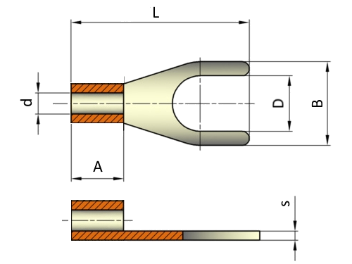 Наконечник вилочный